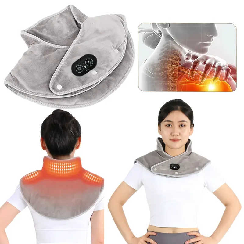 Eluppvärmt nackskydd med massage och USB